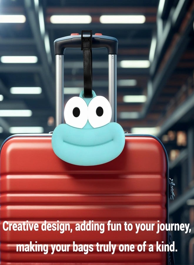 ANINIUCN Luggage Tags for Suitcases - Funny Cartoon Bag Tag with Unique Design, Durable Travel ID Identifier for Suitcase & Backpack, Cute Character Baggage Label for Men, Women, Kids (Blue) - Image 4